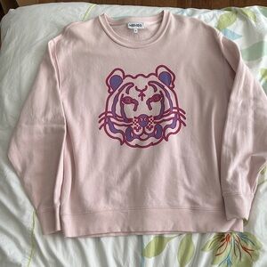 Kenzo Light Pink Sweatshirt with Tiger Motif